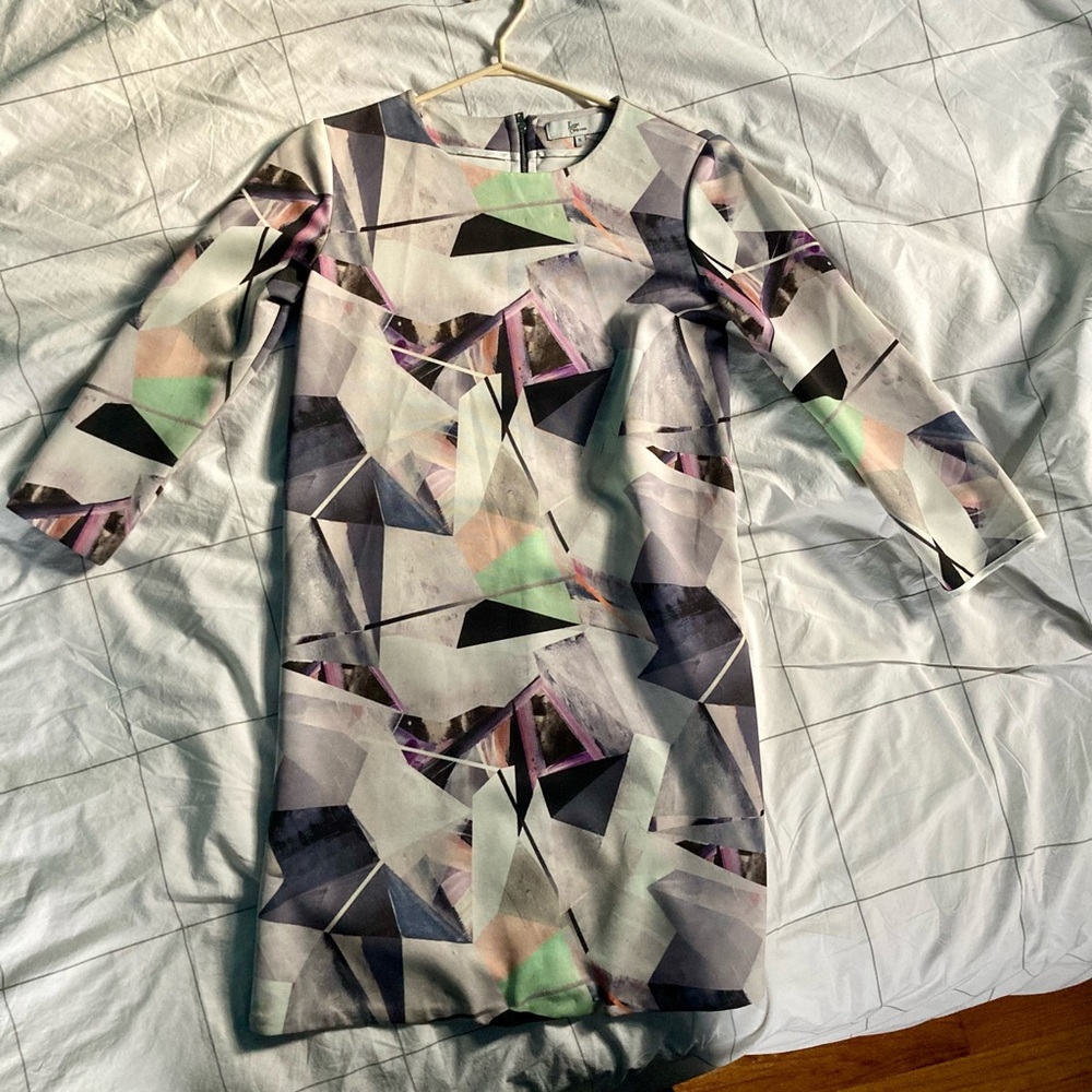Front Row Shop Glass White Shift Dress S